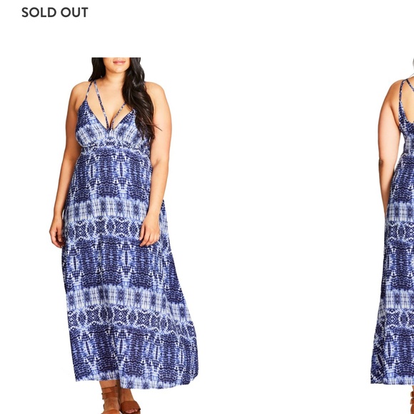 City Chic Dresses & Skirts - City chic plus size maxi dress tie die size 18